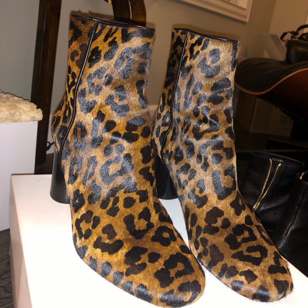 Sandro 🥇Sacha Leopard Ankle Boots 39 8-8.5 💄✨